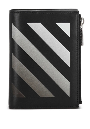Off-White Diag-stripe-print wallet - Black
