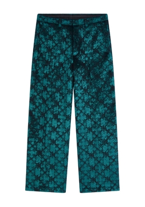 DRIES VAN NOTEN jacquard trousers - Blue