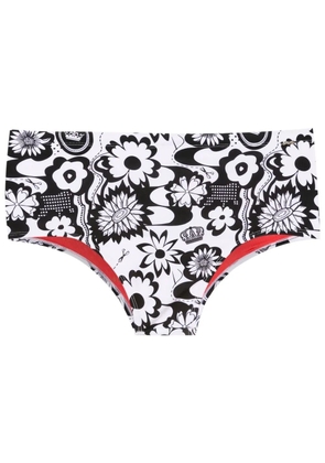 Amir Slama floral-print swimming trunks - Black