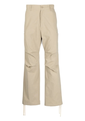 Stance pleat-detail cropped trousers - Brown