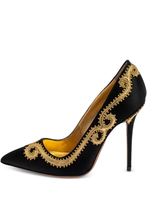 Manolo Blahnik pre-owned 110mm embroidered pointed-toe pumps - Black