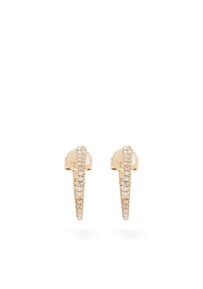 Ef Collection 14kt yellow gold Mini Hook diamond earrings