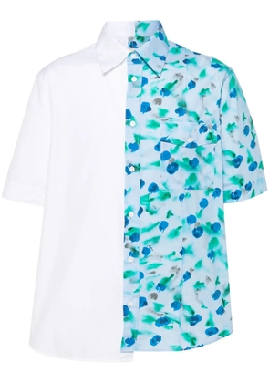 Marni floral-print cotton shirt - Blue