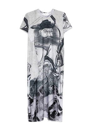 Comme Des Garçons Pre-Owned 2010s graphic-print short-sleeve dress - Grey