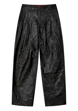 Eckhaus Latta coated-finish straight-leg trousers - Blue