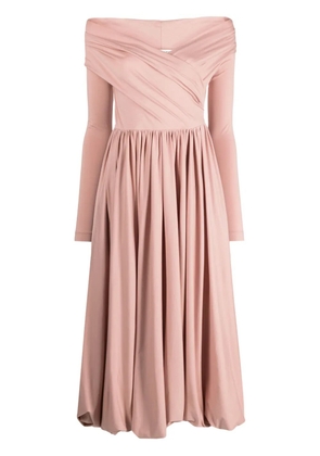 Philosophy Di Lorenzo Serafini off-the-shoulder cotton midi dress - Pink