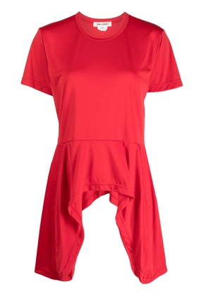 Comme Des Garçons high-low hem panelled T-shirt - Red