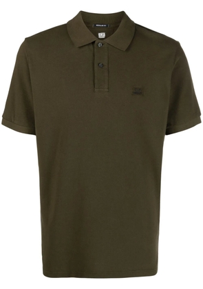C.P. Company logo-embroidered cotton polo shirt - Green