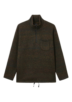 Engineered Garments half-zip ribbed sweater - Brown