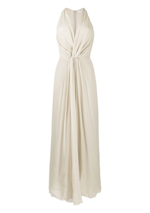 Christopher Esber knot-detail silk long dress - Neutrals