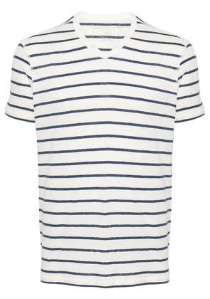 Majestic Filatures striped V-neck T-shirt - White
