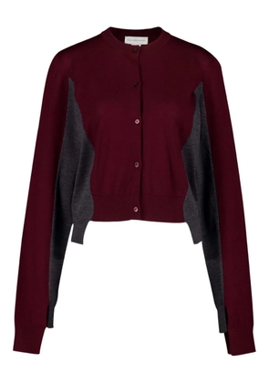 Stella McCartney colour-block wool cardigan - Red