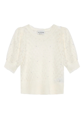 MUNTHE wool-blend knitted top - Neutrals