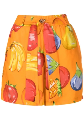 Amir Slama graphic-print shorts - Orange
