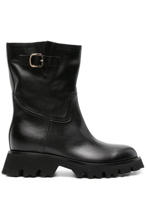 Santoni zip-up ankle leather boots - Black