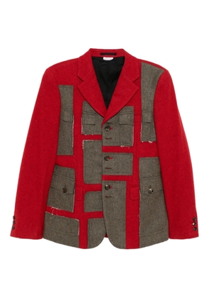 Comme des Garçons Homme Plus patch-work jacket - Red