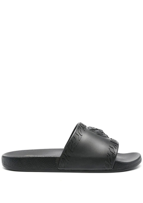 Just Cavalli logo-embossed slides - Black
