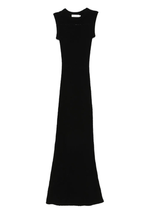 Aya Muse ribbed-knit maxi dress - Black