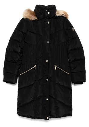 Michael Michael Kors Chevron 3/4 Puffer Coat - Black