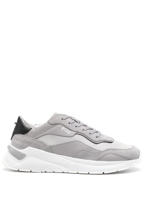 BOSS lace-up leather sneakers - Grey