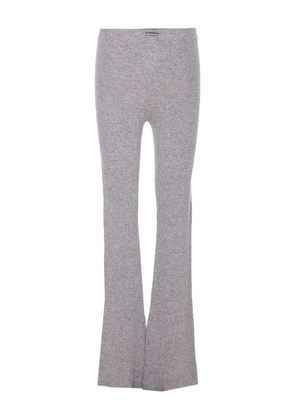 PINKO crystal-embellished ribbed trousers - Grey