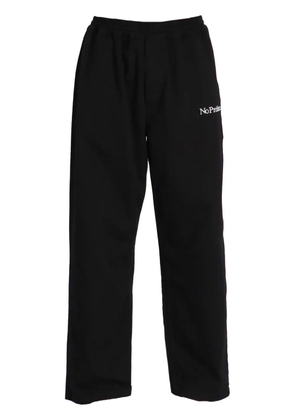 Aries logo-patch cotton track pants - Black