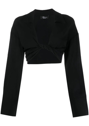 Blumarine twist-detail cropped top - Black