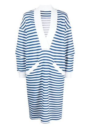 Ioana Ciolacu V-neck striped midi dress - Blue