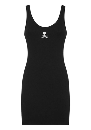Philipp Plein Skull-embroidered tank minidress - Black