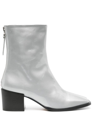 Aeyde Amina patent leather ankle boots - Grey