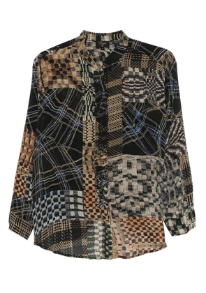 YAVI patchwork shirt - Black