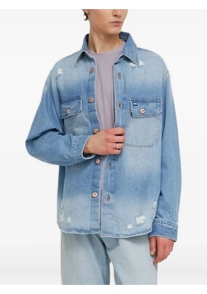 HUGO distressed denim shirt - Blue