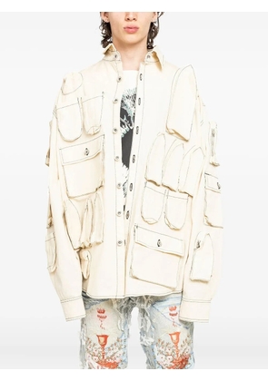 Who Decides War pocket-detail jacket - White
