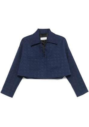 Marine Serre Moon Diamond jacquard vareuse - Blue