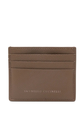 Brunello Cucinelli leather cardholder - Brown