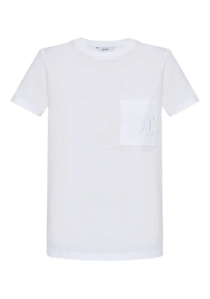 Max Mara logo-embroidered T-shirt - White