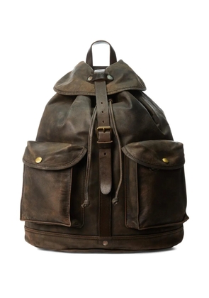 Ralph Lauren RRL distressed leather rucksack - Brown