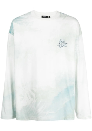 FIVE CM logo-print long-sleeve T-shirt - Blue