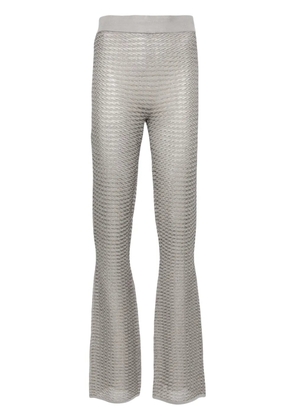 REMAIN metallic striped flared trousers - Grey