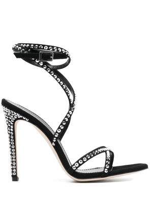 Paris Texas crystal-embellished strap-detail sandals - Black