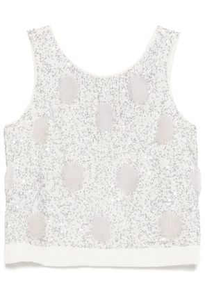 Dice Kayek embellished sparkle blouse - White