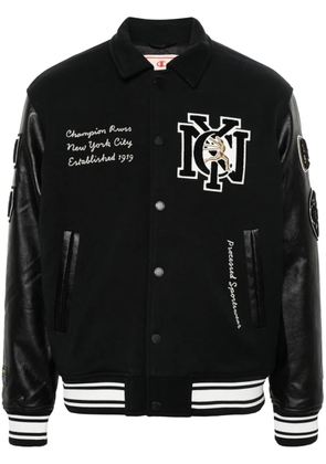 Champion logo-patch bomber jacket - Black