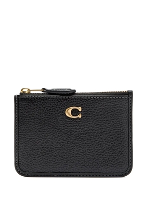 Coach mini ID leather zip-fastening wallet - Black