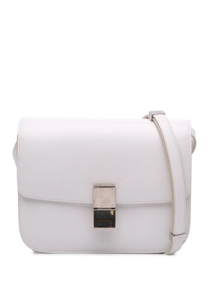 Celine Pre-Owned 2015 Medium Calfskin Classic Box crossbody bag - White