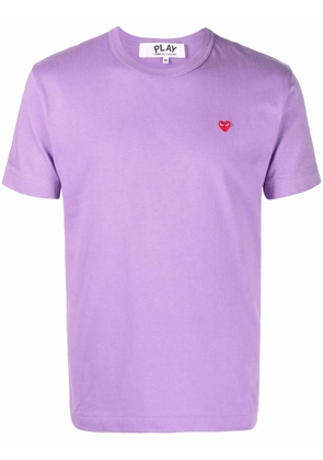 Comme Des Garçons Play logo-patch short-sleeve T-shirt - Purple
