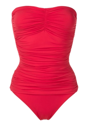 Lygia & Nanny Wangari Fluity ruched swimsuit - Red