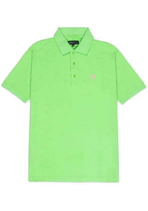 Purple Brand logo-print polo shirt - Green