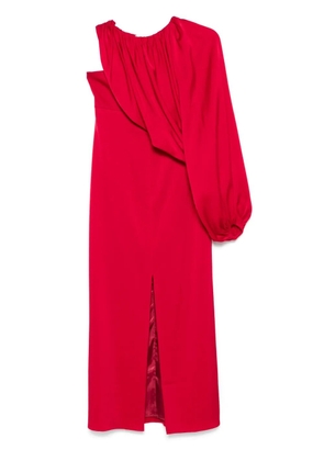 RACIL single-sleeve midi dress - Red