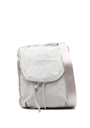 C.P. Company logo-embroidered messenger bag - Grey