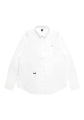 AAPE BY *A BATHING APE® logo-patch button-down shirt - White